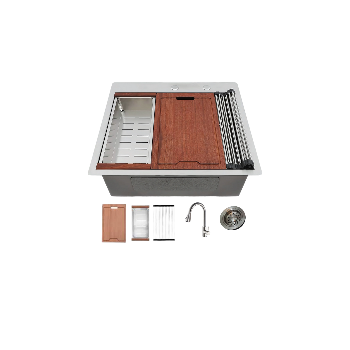 Undermount Workstation Stainless Steel Kitchen Sink | RST 6450 ED