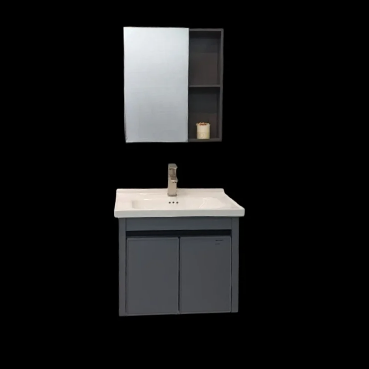 YC 920 Aluminum Matte Gray Vanity Set