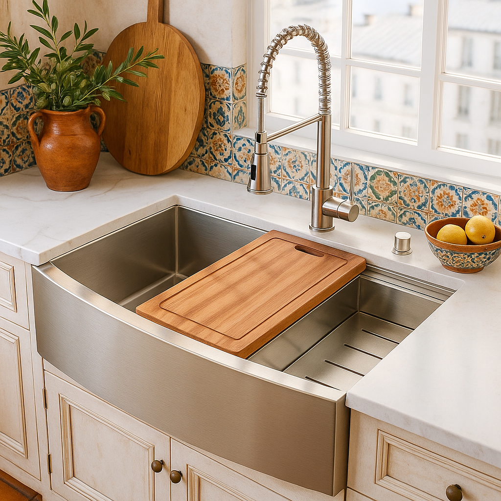 Single Tub Farmhouse Kitchen Sink | ARS 2420C