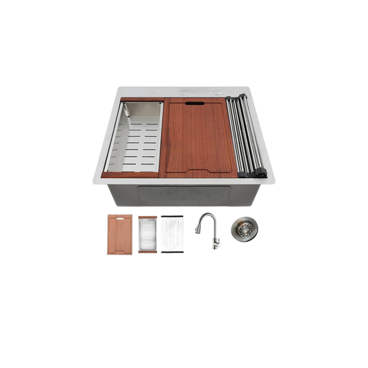 Undermount Workstation Stainless Steel Kitchen Sink | RST 6450 ED