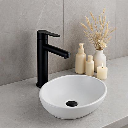 Short Lavatory Faucet Black Flat Handle | JT 5060 BK FT