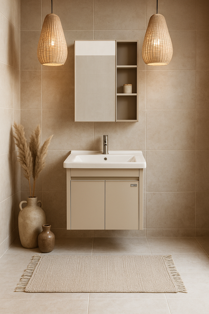 YC 921 Aluminum Soft Beige Vanity Set