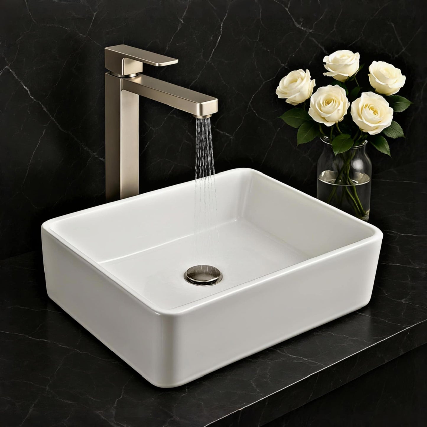 Tall Lavatory Faucet Square Handle | JT 6060T