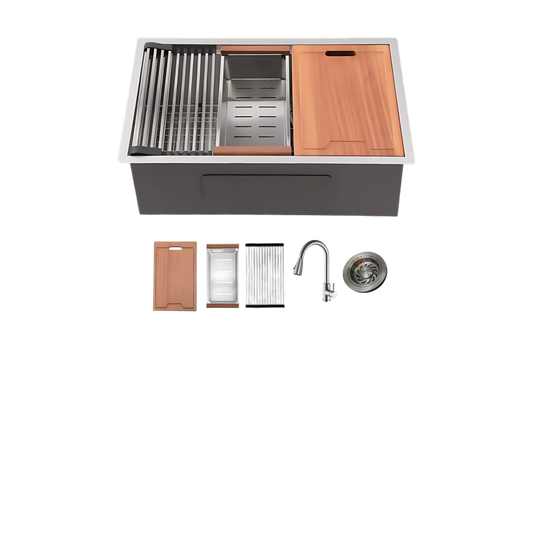 Undermount Workstation Stainless Steel Kitchen Sink | RST 3019C ED