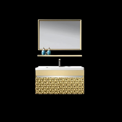 ST 5058 Stainless Steel Gold Vanity Set
