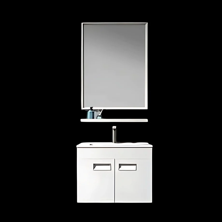 ST 3032 Stainless White Wood Grain Vanity Cabinet