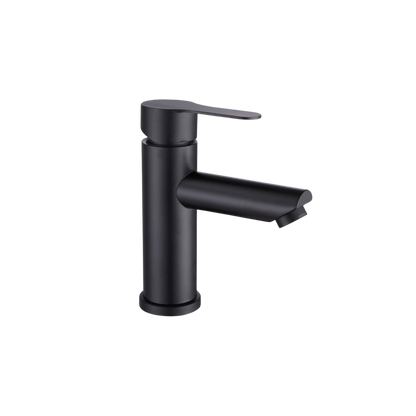 Short Black Lavatory Faucet Flat Handle | JT 5060 BK FS