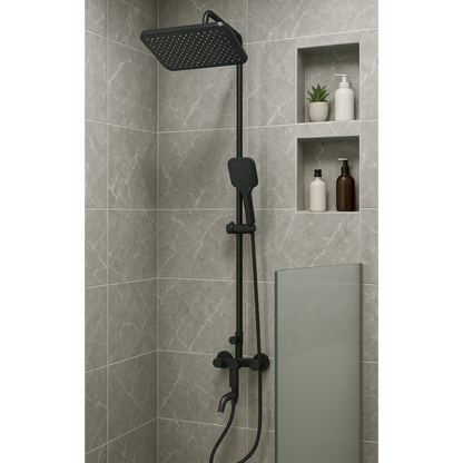 Multipoint Black Rain Shower Set | JT-5071L BK